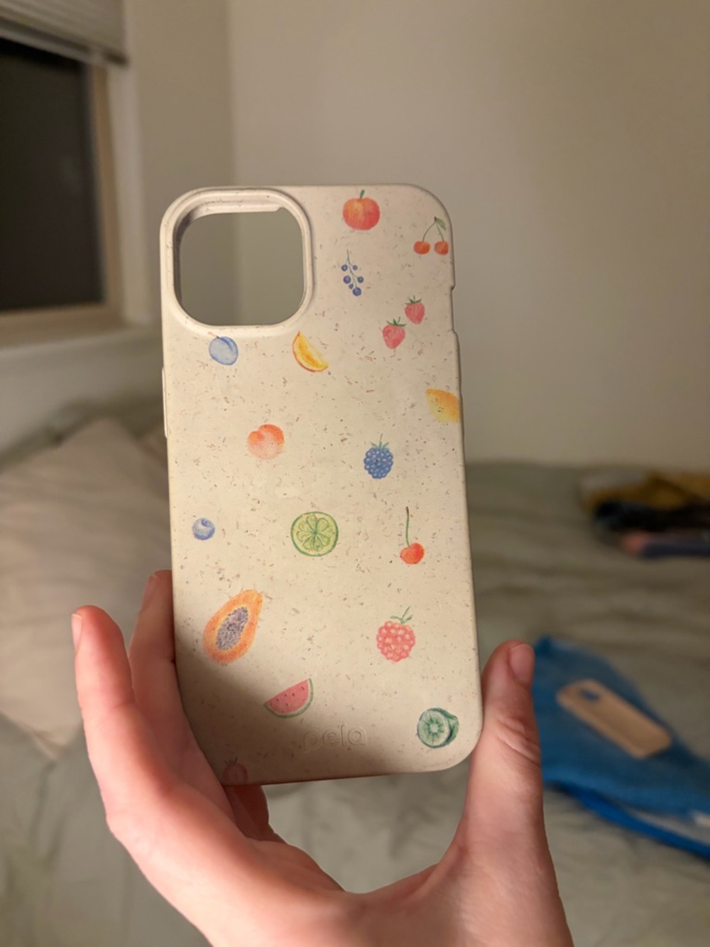 Pela Cream Fruit Print iPhone 14 Case